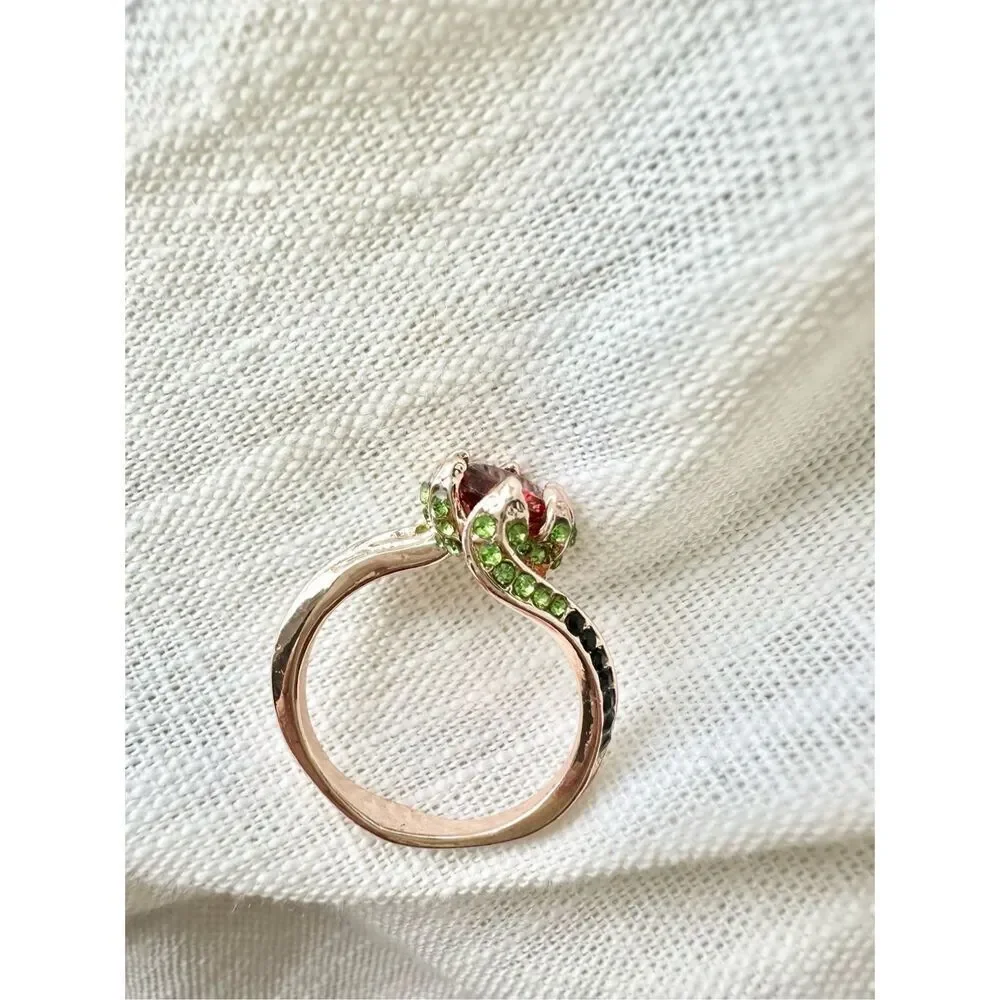 Red as the Rose cubic zirconia ring ￼
